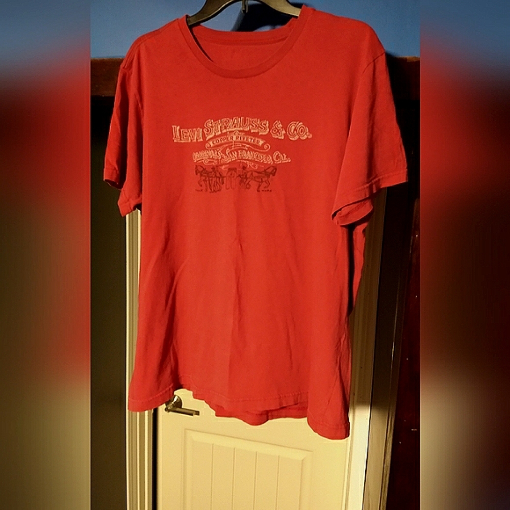 Levi's Stauss & Co. Original Copper Riveted Jeans 501 T-Shirt Men's size L Large